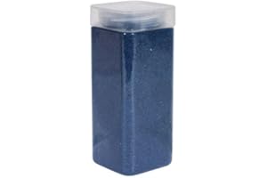 1Buy UK 800g tub of Coloured Natural Decorative Sand Craft Pebbles Table Decoration Pot Vase Fillers Garden Weddings Rocks Aquarium Art Ceremony Florist Candle (Royal Blue)