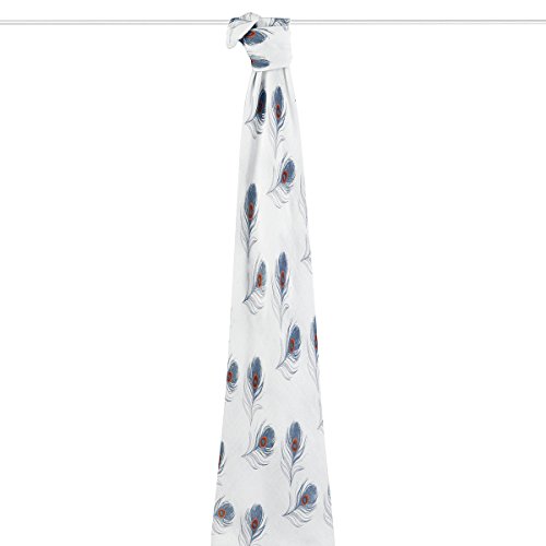 aden + anais 8948G Silky Soft Single Swaddle Mela - Peacock