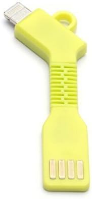 aricona N°477 - USB Micro-B to USB Connector PowerBank Adapter Cable as a keychain, Flexible Compact Alternative to a Charging Cable, size:Micro USB;color:yellow