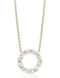 Sif Jakobs Jewellery Mujer de cadena antella Circolo Plata 925 Circonita One Size, Oro