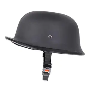 Sage Square German Retro Style World War Inspire Half Helmet (Black Matte)