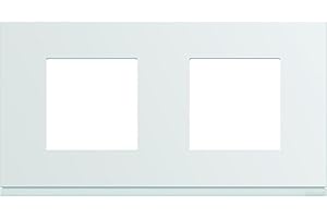 plaque - 2 postes - horizontale - 71 mm - pure - hager gallery wxp0012