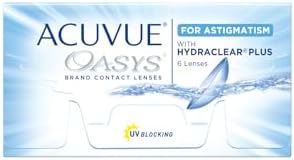 Acuvue OASYS for ASTIGMATISM con tecnologia HYDRACLEAR PLUS - Lenti a contatto quindicinali -protezione UV,-8.00 diottrie, Cilindro -1.75, Asse 170, BC 8.6, DIA 14.50, 6 lenti