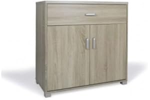 Da Valeria Mobiletto Multiuso con 2 ante e 1 cassetto (L.80 x P.40 x H.82,5) cm, colore rovere