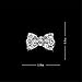 SONGQEE(TM) 10Pcs 3D Silver Alloy Rhinestones Butterfly Knot Style Five Nail Art Slices Glitters