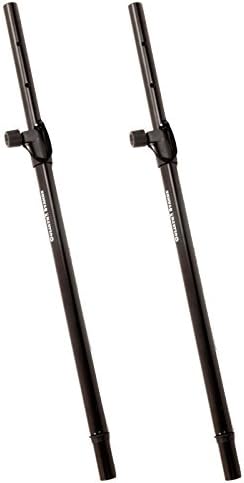 Goliath TSPB01 x 2 Heavy Duty Black 35mm PA Extension Pole Sub to Mid/High Pair
