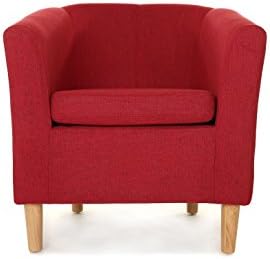Fabric Tub Chair Crib 5 Compliant (RED)