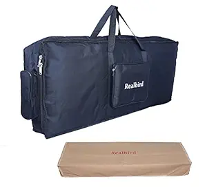 Realbird 61 Keys Keyboard Gig Bag/Case {Black/Beige} For Synthesizer Model - CTK-810IN CTK-850IN CTK-860IN CTK-6300IN CTK-7300IN CT-X700 CT-X800 CT-X870IN CT-X8000IN CT-X9000IN