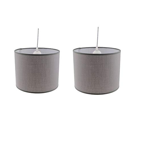 Preisvergleich Produktbild Tubayia 2 Stück Zylindrisches Pendelleuchte Lampenschirm E27 Lampenhalter für Haus Café Restaurant Dekoration