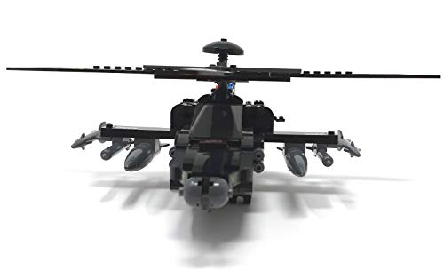 Modbrix 1484020 – ★ Bausteine Apache AH-64 Kampf Hubschrauber mit LED Beleuchtung & Sound inkl. custom US ARMY Special Forces Soldaten aus original Lego© Teilen ★ - 6