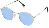 Ray Ban Unisex Sonnenbrille Rb 3447n, (Gestell: Gold,Bügel: Havana, Gläser: leichtes blau 001/9O), Small (Herstellergröße: 50)