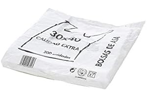 Natural Apiary Envio 24H Bolsas de Plastico Asa Camiseta Blanco Disponible Varios TAMAÑOS - Fabricadas en España Eco-Friendly (30 x 40 cm. (200 Unidades)