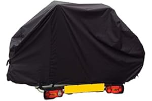 BAGS AND COVERS DIRECT LTD Motor home/Caravan 2 Bike Cover with Webbings For A Tow Ball or A - Frame Mounted Style Bike Racks (Black)