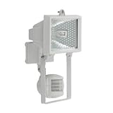  Halogenstrahler Fassadenstrahler Flutlichtstrahler mit Bewegungsmelder 120 Watt ECO weiß
