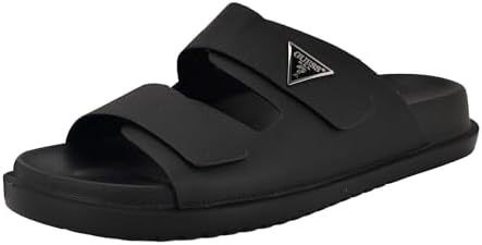 GUESS Visel, Sandali Uomo, Texture Saffiano Nero 001, 41 EU