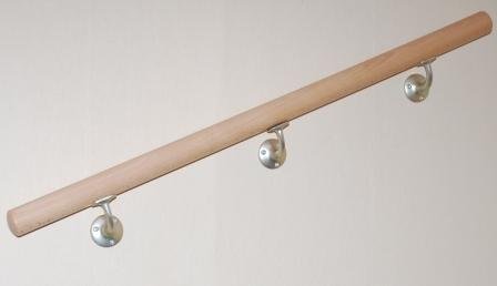 Preisvergleich Produktbild Handlauf Set, Buche, inkl.Halter, 2,00m lang