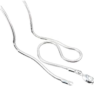 LILICAT Women Mens Ladies Snake Chain Necklace Silver Jewelry 22inch Simple Elegant Fashion For Beach Party Club Best Gift (Silver)