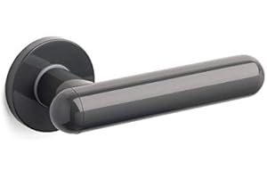 OLIVARI MANIGLIA A ROSETTA IN NYLON GRIGIO MOD. BOMA COMPLETA DI ROSETTE FORO PATENT E VITI