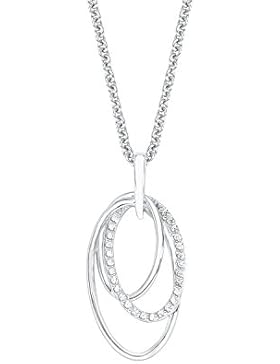 s.Oliver Damen-Kette mit Anhänger 925 Silber rhodiniert Zirkonia weiß 45 cm