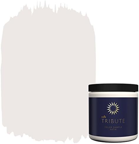 KILZ TRIBUTE Interior Satin Paint &amp; Primer In One,  8-Ounce Sample, Blushing White (TB-21)