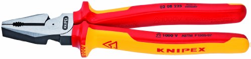 KNIPEX02 08 225 SBA Tools 9" High Leverage Combination Pliers, Insulated (0208225SBA)