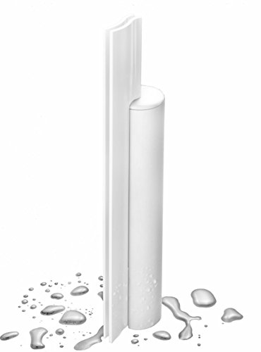 Cleret Elite Squeegee, Abzieher für Duschkabinen mit zweifacher Gummilippe – Weiß, 25 cm lang - 2