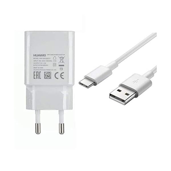 Ladegerät für Original Huawei HW-050200E01 2A Weiß/ Ladekabel AP51 Typ-C für Huawei Mate 20/ Mate 20 Pro/ Mate 10/ P20/ P20 Lite/ P20 Pro/ P10/ P10 Plus/ P9/ P9 Plus/ Honor 10/ 8/ MediaPad M5 10