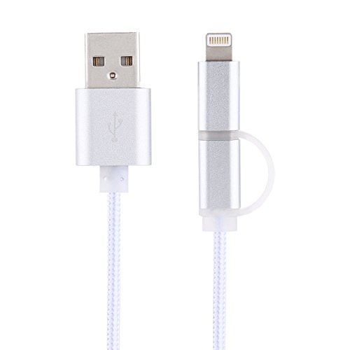 NexGadget 8 PACKS 2-in-1 High-Speed-Lightning/USB-LadeKabel / Sync-Datenkabel [9.8 Zoll] Nylon Geflochtene Micro-USB-Kabel Blitzkabel für iPhone/Ipad-Android Samsung - 2