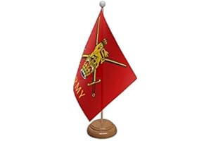 UKFLAGSHOP 9" x 6" British Army Military Troops Large Desktop Table Flag With Wooden Base & Pole Ideal For Party Conferences Office Display