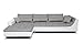 Produktbild Ecksofa Lauro mit Ottomane links in grau / weiß - Abmessungen: 310 x 204 cm (B x T)