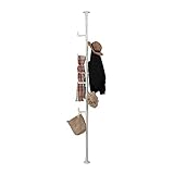 【Material】 Fabricado en tubos revestidos de acero inoxidable duradero y piezas de plástico ABS de alta calidad para proporcionar una mayor vida útil para colgar su ropa diaria.