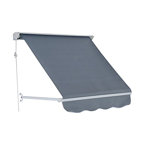 Outsunny Markise, grau, 122 x 70 x 23 cm, 840-153GY