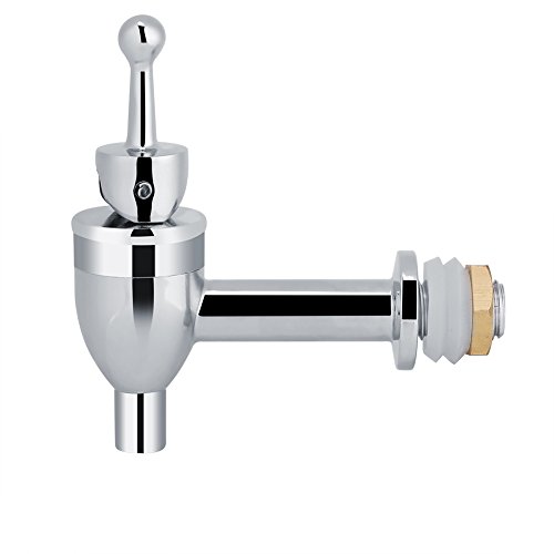 Fdit Kupfer Wasserhahn Dispenser Wasserspender Ersatz Wasserhahn für Wein Bier Barrel Getränke Drink Dispenser Ersatz Spigot(Chrom12mm)
