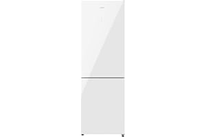 Cecotec Frigorífico Combi 2 Puertas Cristal Blanco de 322 Litros Bolero CoolMarket Combi 322 Glass White E. Altura 185 y 60 cm de Ancho, Motor Inverter Plus, Sistema Multi Air flow, Total No frost