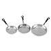 Produktbild Gazechimp 3 Stück Puppenhaus Möbel Miniatur Küche Bratpfannen für 1:12 Dollhouse Dekoration sehr schöne Verarbeitung mit viel Liebe zum Detail - Silber