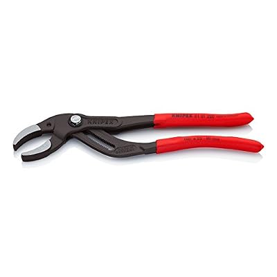 KNIPEX 81 01 250 Pince pour siphons, tubes en plastique et connecteurs, atramentisée noir, gainée de plastique antidérapant, 250 mm