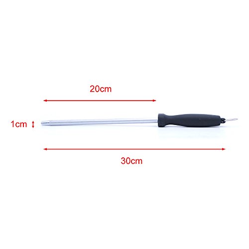 Pazzi Wetzstahl Küchenmesser Schärfer Honen Stahl Schärfstange Edelstahl Metzgerei Stahl 30cm - 2