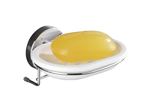 WENKO 20882100 Vacuum-Loc Wand Seifenablage Milazzo – Seifenschale, Befestigen ohne bohren, Stahl, 13 x 6 x 12 cm, Chrom - 2