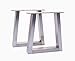 Produktbild Bankgestell Trapez-Form modern I hochwertiger Edelstahl I 43 cm hoch I 80 x 40 mm Profil I Indoor & Outdoor I Sitzbank Rahmenbank Untergestell Bankbein Kufengestell Couchtisch I 1 Paar (2 Stück)