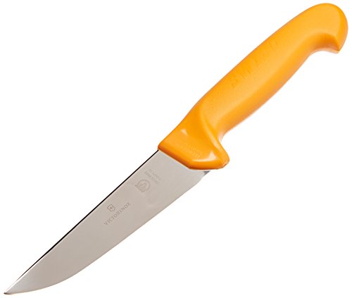 Victorinox Küchenmesser Swibo Abhäutemesser Normaler Schliff breit gelb 14 cm Klingenlänge, 5.8421