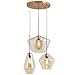 Price comparison product image GENGJ Lustre En Verre Minimaliste Moderne, Combinaison De Trois Têtes Combinaison Personnalité Créative Café Salon Lustre De Chambre À Coucher, [Champagne]