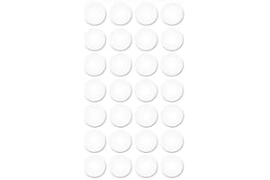 haggiy Selbstklebende Abdeckkappen für Möbel & Böden - Schraubenabdeckung - Rund - Abdeckung für Schrauben & Bohrlöcher - Möbelschutzkappen - Ø20 mm - 28 Stück - Möbelpflaster (Weiß-kalt)