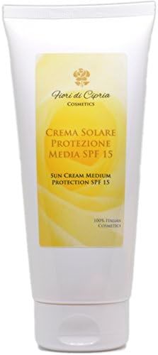 Medium Protection Sun Cream (Spf 15) - Kukui Oil, Hyaluronic Acid, Shea Butter, Aloe Vera Juice, Vitamin E, That Moisturises And Strengthens The Skin - Made In Italy - 200 Ml
