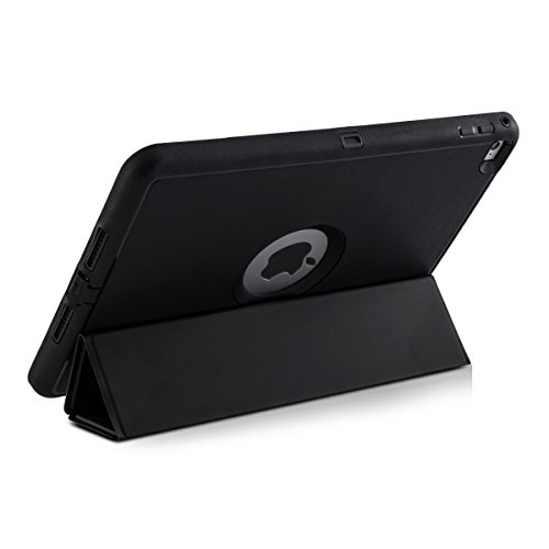 kwmobile Hybrid Smart Cover Schutzhülle für Apple iPad Air 2 – Outdoor Kunststoff Tablet Case Hülle mit Ständer in Schwarz - 3