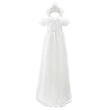 ☘【DESIGN】Unser kurzärmeliges Prinzessinnenkleid ist wunderschön für Ihr kleines Mädchen. Die weich bestickte Elfenbein Blumenspitze mit Schnürung ist ebenso elegant wie bequem. Kurzarm mit Blume, Strass Dekor, Rundhalsausschnitt, verdeckter Reißverschluss. Ein Reihe glänzender Strassstein in der Taille, die Schärpen können hinten mit einem schönen großen Schleife geknotet werden. Mehrlagiger, langer Rock, 1 Schicht Tüll mit zarter Blumenstickerei und 2 Schichten weiches Innenfutter