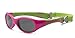 Real Kids Shades Explorer Flex Fit Removable Band with Polycarbonate Sunglasses (Lens 0 Plus, Cherry Pink/Lime Green)