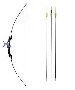 Iris Take Down Bow for Outdoor Hunting Practice Shooting Competition Archery Recurve Bow and Arrow Set, Aluminium Alloy (Black)