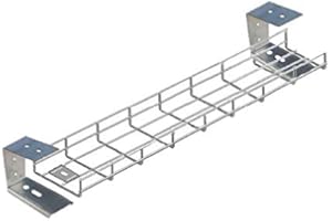 Direct Channel Under Desk Cable Tray Basket, Wire Management for Office Desk - 1200mm (120cm) w/Brackets & Fixings