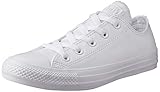 converse chucks weiß low 41 Logo Patch am Knöchel Converse Ct Mono Lea Ox, Unisex - Erwachsene Low-top Sneaker, Weiß (White), 37.5 EU