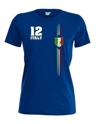 ITALY FAN SHIRT – ITALIEN – Royalblau – WOMEN T-SHIRT by Jayess Gr. XL